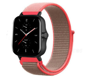 Strap-it Bracelet nylon Amazfit GTS 2 (rose fluo)