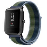 Strap-it Bracelet nylon Xiaomi Amazfit Bip (vert et bleu)