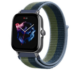 Strap-it Bracelet nylon Amazfit GTS 3 (vert mousse)