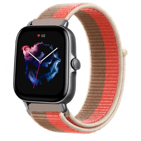 Strap-it Strap-it Bracelet nylon Amazfit GTS 3 (rose pomelo) Strap-it Strap-it Bracelet nylon Amazfit GTS 3 (rose pomelo)