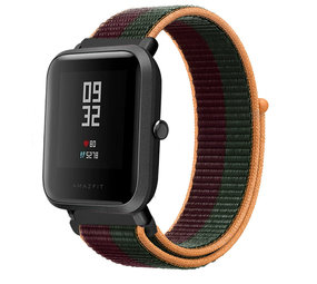 Strap-it Bracelet nylon Xiaomi Amazfit Bip (cerise foncée)