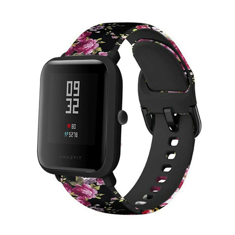 Strap-it Strap-it Bracelet Fleur rose Xiaomi Amazfit Bip Strap-it Strap-it Bracelet Fleur rose Xiaomi Amazfit Bip