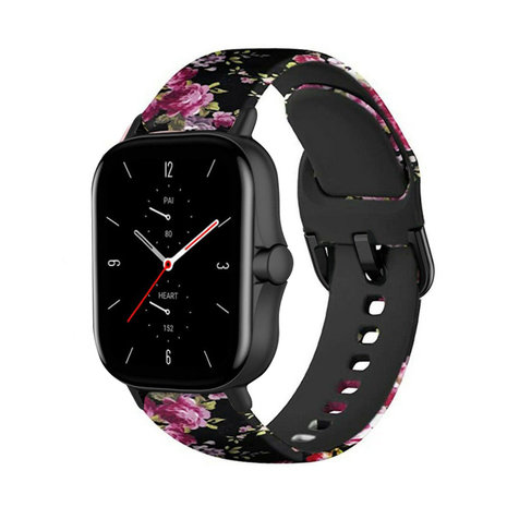 Strap-it Strap-it Bracelet Fleur rose Amazfit GTS 2