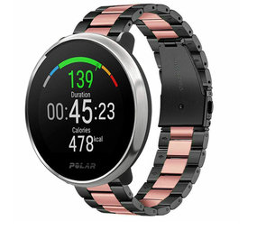 Strap-it Bracelet acier Polar Unite (noir/rose)