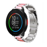 Strap-it Bracelet acier Polar Pacer (argent/rose)