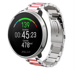 Strap-it Bracelet acier Polar Unite (argent/rose)