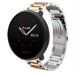 Strap-it Bracelet acier Polar Ignite 2 (argent/or rose)