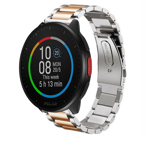 Strap-it Strap-it Bracelet acier Polar Pacer (argent/or rose)