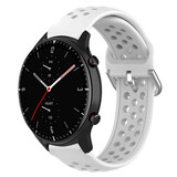 Strap-it Bracelet silicone Amazfit GTR 2 avec trous (blanc)