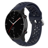 Strap-it Bracelet silicone Amazfit GTR 2 avec trous (bleu foncé)