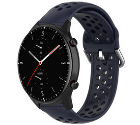 Strap-it Bracelet silicone Amazfit GTR 2 avec trous (bleu foncé)