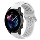 Strap-it Bracelet silicone avec trous Amazfit GTR 3 (Pro) (blanc)