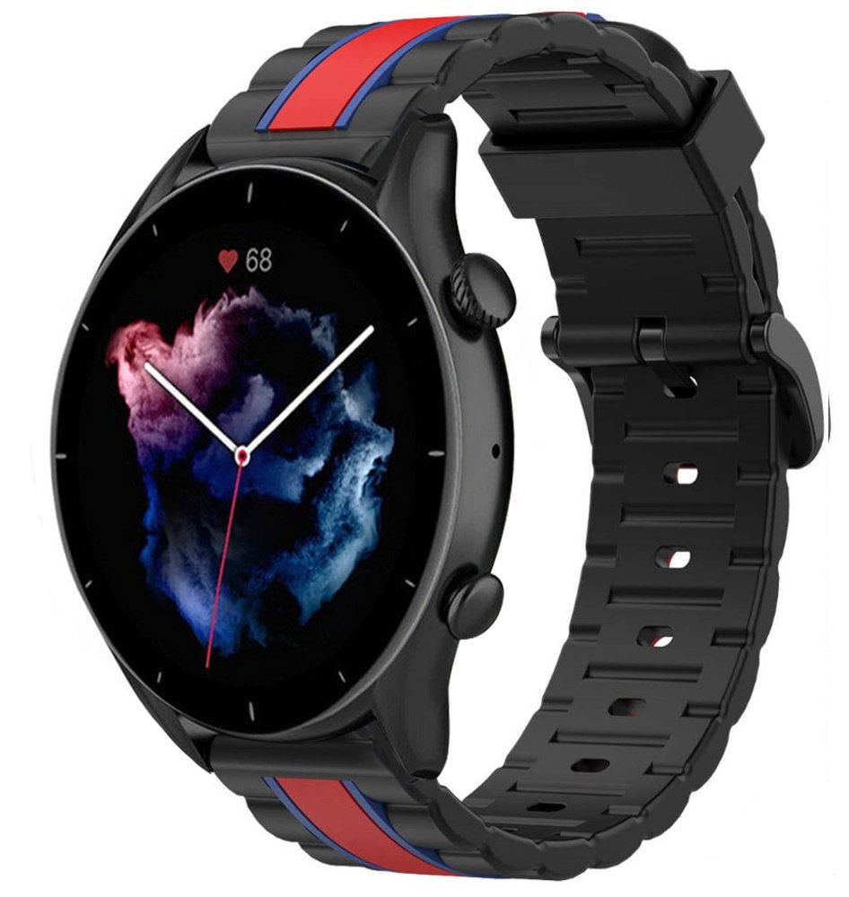 Strap-it Strap-it Bracelet special edition Amazfit GTR 3 (Pro) (noir/rouge)