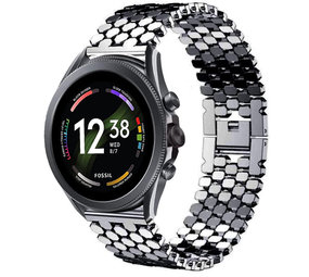 Strap-it Bracelet acier poisson Fossil Gen 6 - 44mm (noir)