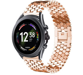 Strap-it Bracelet acier poisson Fossil Gen 6 - 44mm (or rose)