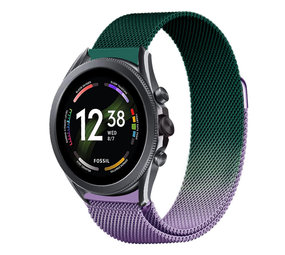 Strap-it Bracelet Milanais poisson Fossil Gen 6 - 44mm (violet/vert)