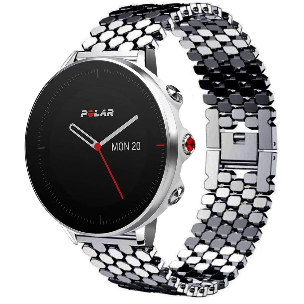 Bracelet acier poisson Polar Grit X (noir) Braceletsmartwatch.fr