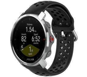 Strap-it Bracelet silicone avec trous Polar Grit X (noir)