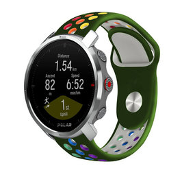 Strap-it Bracelet sport Polar Grit X (vert armée/coloré)