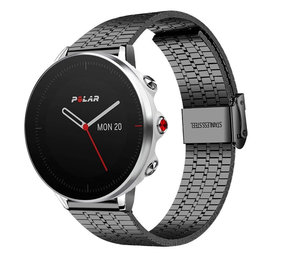 Strap-it Bracelet acier inoxydable Polar Grit X (noir)