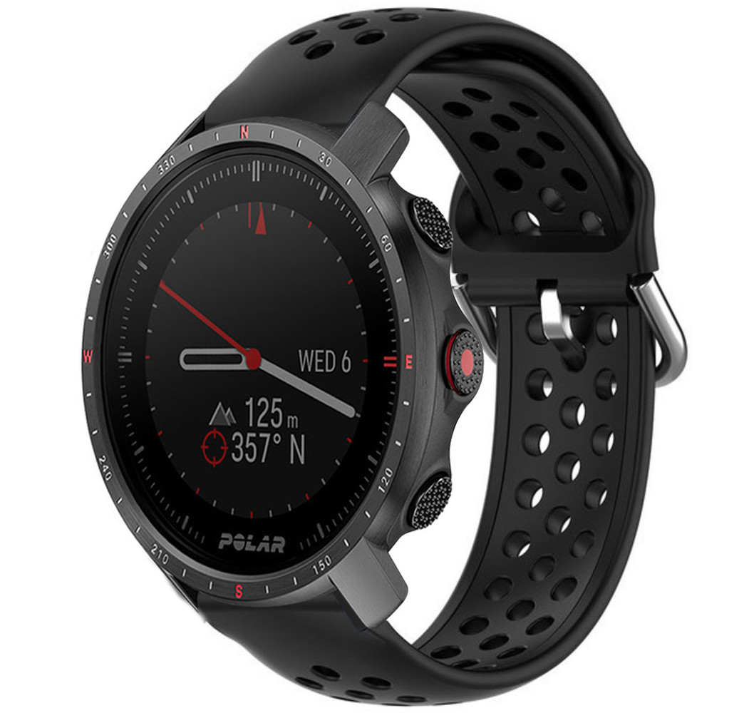 Strap-it Strap-it Bracelet silicone avec trous Polar Grit X Pro (noir)