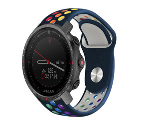 Strap-it Bracelet sport Polar Grit X Pro (bleu foncé/coloré)