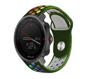 Strap-it Bracelet sport Polar Grit X Pro (vert armée/coloré)