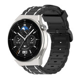 Strap-it Bracelet sport à boucle Huawei Watch GT 3 Pro 46mm (noir/blanc)