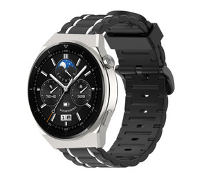 Strap-it Bracelet sport à boucle Huawei Watch GT 3 Pro 46mm (noir/blanc)