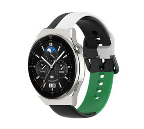 Strap-it Bracelet triple sport Huawei Watch GT 3 Pro 46mm (noir-blanc-vert) Strap-it Bracelet triple sport Huawei Watch GT 3 Pro 46mm (noir-blanc-vert)