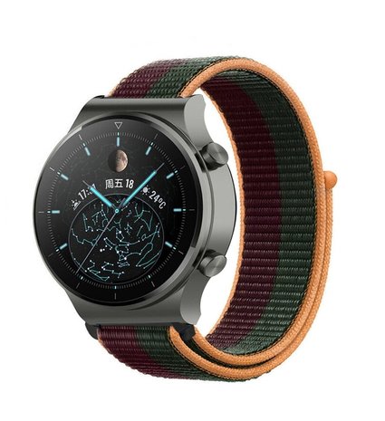 Strap-it Strap-it Bracelet nylon Huawei Watch GT 2 Pro (cerice)