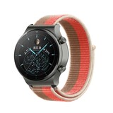 Strap-it Bracelet nylon Huawei Watch GT 2 Pro (Pommelo rose)
