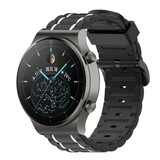 Strap-it Bracelet sport à boucle Huawei Watch GT 2 Pro (noir/blanc)
