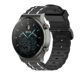 Strap-it Bracelet sport à boucle Huawei Watch GT 2 Pro (noir/blanc)