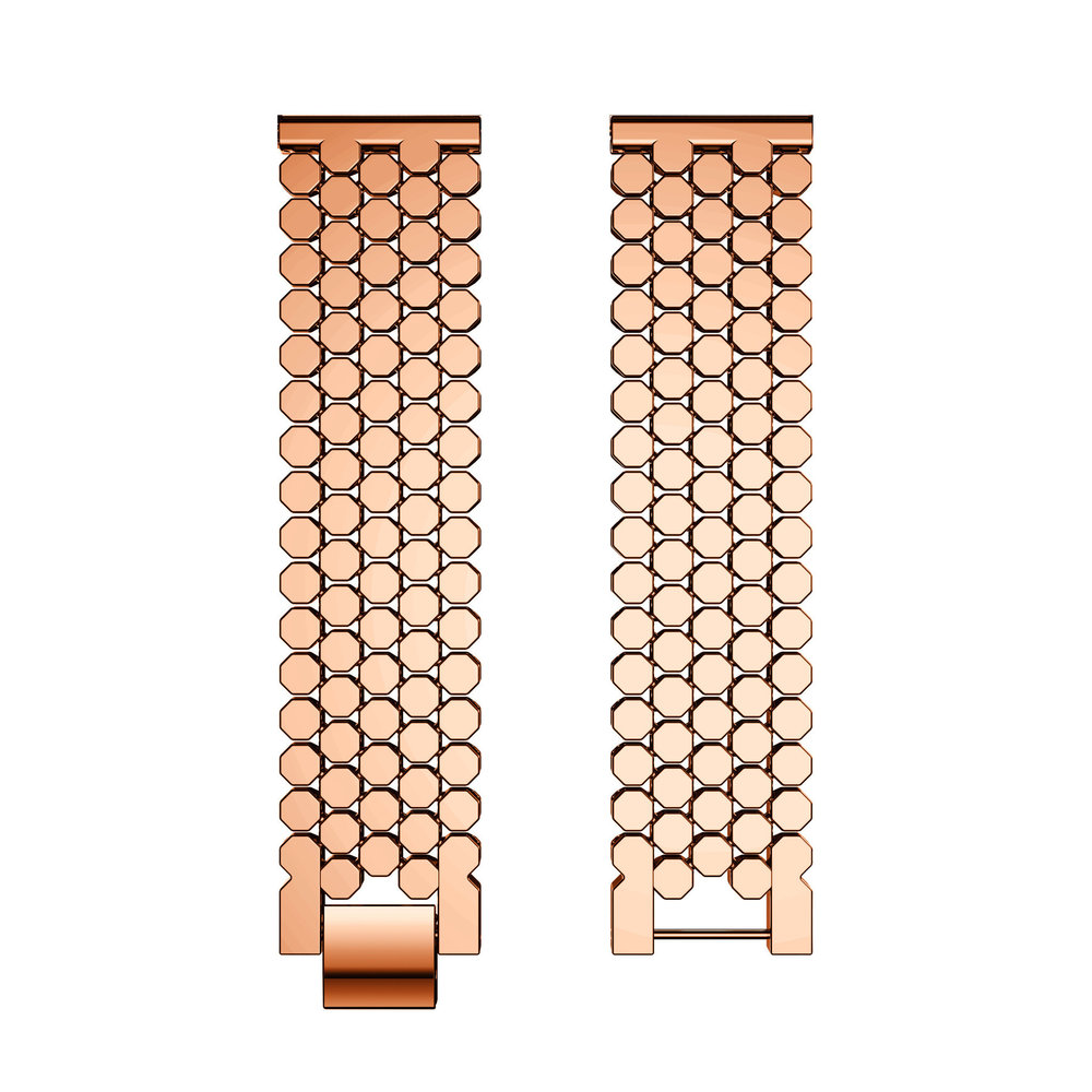 Strap-it Strap-it Bracelet acier poisson Huawei Watch GT Runner (or rose) Strap-it Strap-it Bracelet acier poisson Huawei Watch GT Runner (or rose)