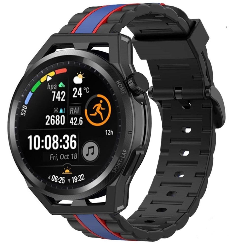 Strap-it Strap-it Bracelet special edition Huawei Watch GT Runner (noir/bleu) Strap-it Strap-it Bracelet special edition Huawei Watch GT Runner (noir/bleu)
