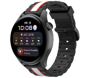 Strap-it Bracelet special edition Huawei Watch 3 (Pro) (noir/blanc)