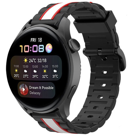 Strap-it Strap-it Bracelet special edition Huawei Watch 3 (Pro) (noir/blanc)