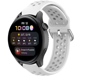 Strap-it Bracelet silicone avec trous Huawei Watch 3 (Pro) (blanc)