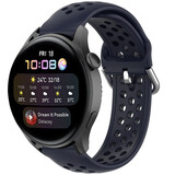 Strap-it Bracelet silicone avec trous Huawei Watch 3 (Pro) (bleu foncé)