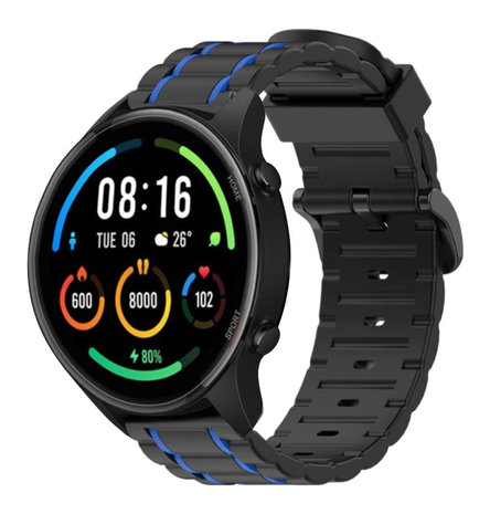 Strap-it Strap-it Bracelet sport à boucle Xiaomi Mi Watch (noir/bleu) Strap-it Strap-it Bracelet sport à boucle Xiaomi Mi Watch (noir/bleu)