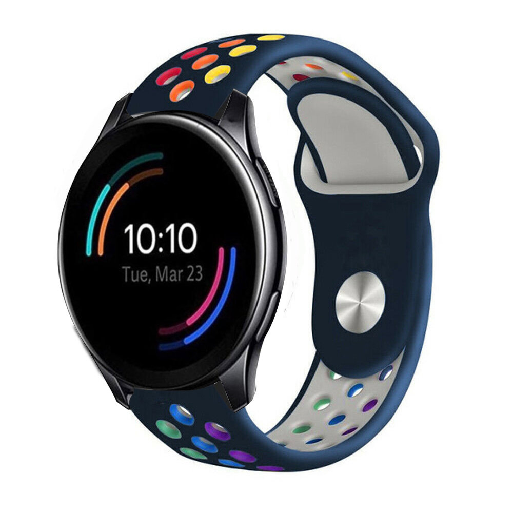 Strap-it Strap-it Bracelet sport OnePlus Watch (bleu foncé/coloré)