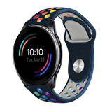 Strap-it Bracelet sport OnePlus Watch (bleu foncé/coloré)