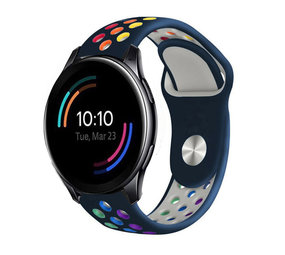 Strap-it Bracelet sport OnePlus Watch (bleu foncé/coloré)