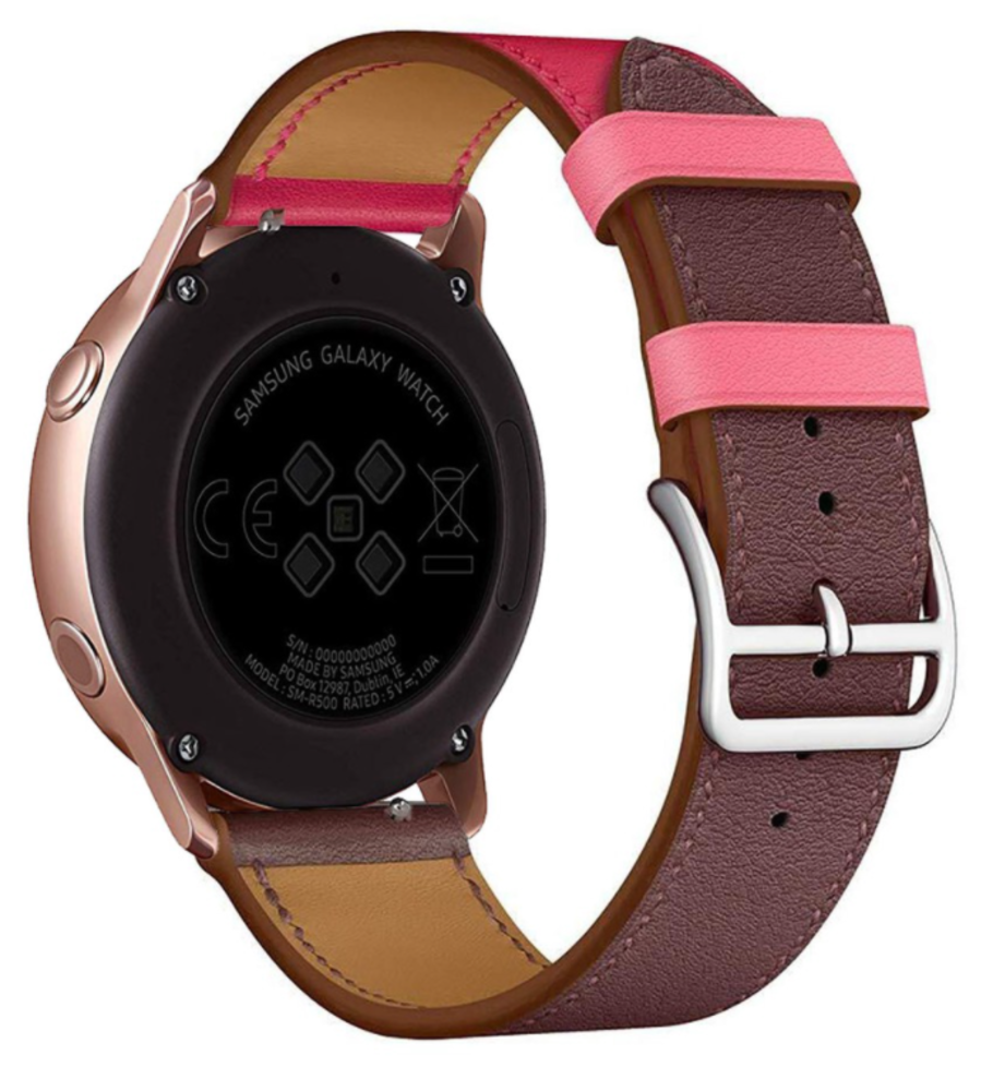 Strap-it Strap-it Bracelet cuir OnePlus Watch (rose vif/marron rouge) Strap-it Strap-it Bracelet cuir OnePlus Watch (rose vif/marron rouge)