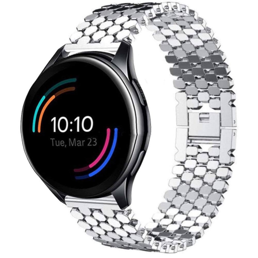 Bracelet acier poisson OnePlus Watch (argent) Braceletsmartwatch.fr