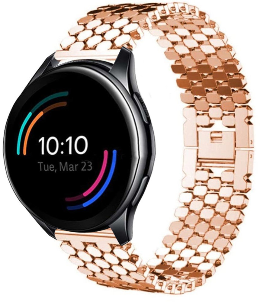 Strap-it Strap-it Bracelet acier poisson OnePlus Watch (or rose)