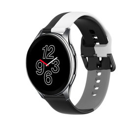 Strap-it Bracelet sport triple OnePlus Watch (noir-blanc-gris)