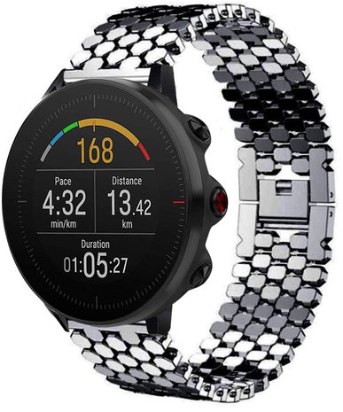 Strap-it Strap-it Bracelet acier poisson Polar Vantage M (noir) Strap-it Strap-it Bracelet acier poisson Polar Vantage M (noir)