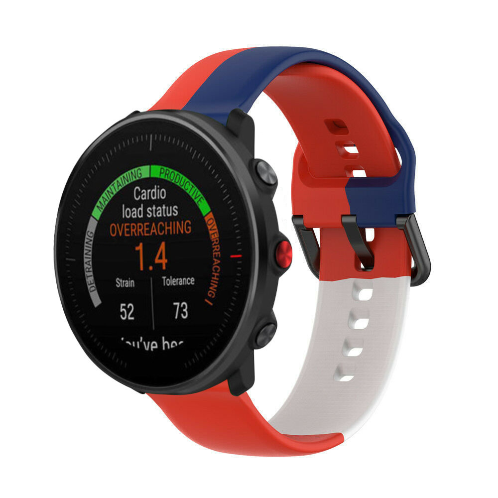Strap-it Strap-it Bracelet triple sport Polar Vantage M (rouge-blanc-bleu)